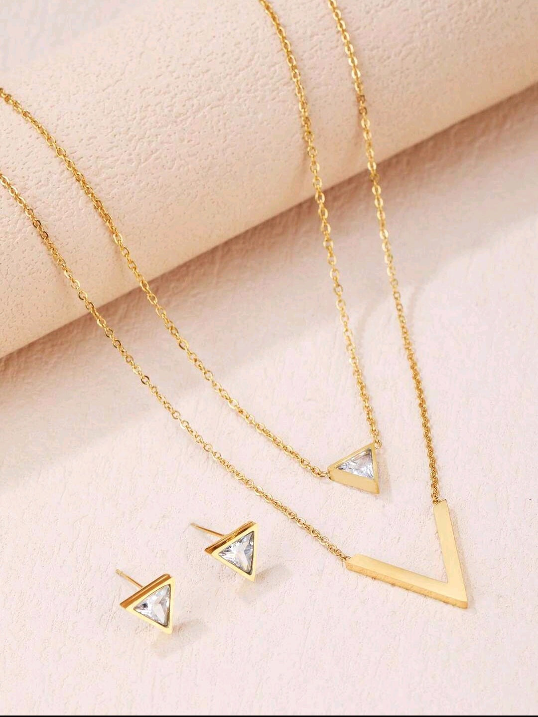 Ensemble collier et boucle d'oreille
